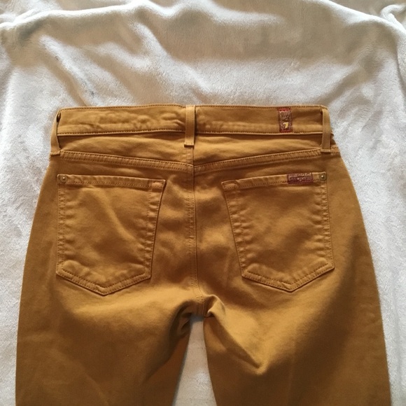 7 for All Mankind Mustard Skinny Jeans 27 - Picture 2 of 4